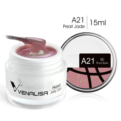 15ml Venalisa Jelly Extension Nail UV Construction Gel French Glitter Poly Nail Gel Clear Natural Camouflage Color Fibre Varnish.