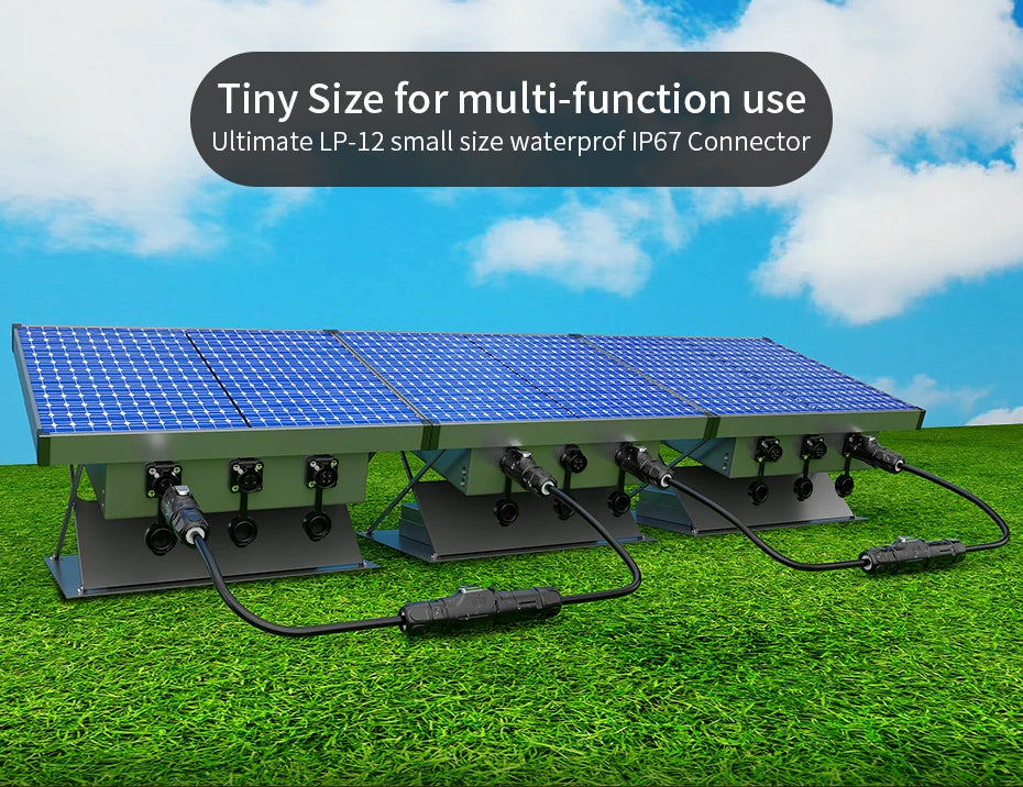 CNLINKO LP12 2~8 Pin Circular Connector with 1 Meter Cable Assemblies IP68 Waterproof Outdoor Industrial Electrical Connector.