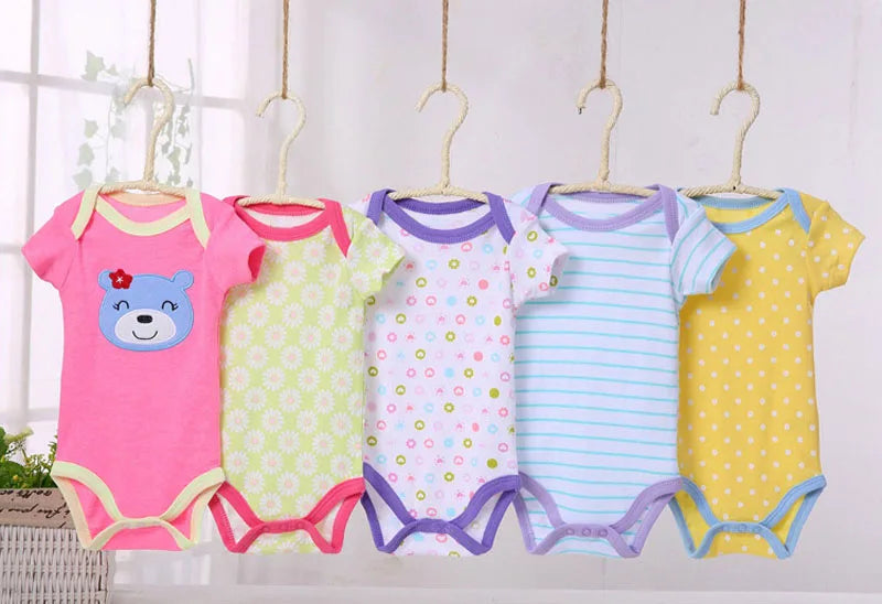 5 Stücke 3 Mt-24 Mt Kurzarm Baumwolle Winggle-in Overall Kleinkind Baby Body.