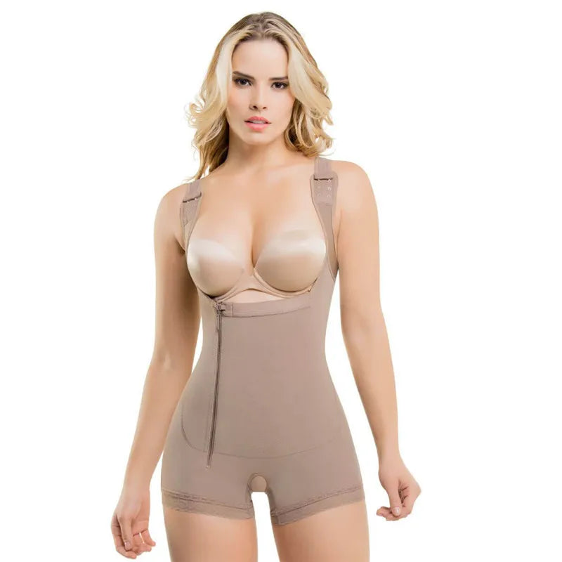 Zip Waist Lace Slimming Shaper Corset Control Shapewear Butt Lifter Strap Body Shaper Underwear Bodysuit Women Plus Size S-6xl