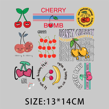 Cartoon Pflanze Blumen Aufkleber Wärmeübertragung PVC Patch Hitzeempfindliche Patches Bügelaufkleber auf Kleidung DIY Applikationen