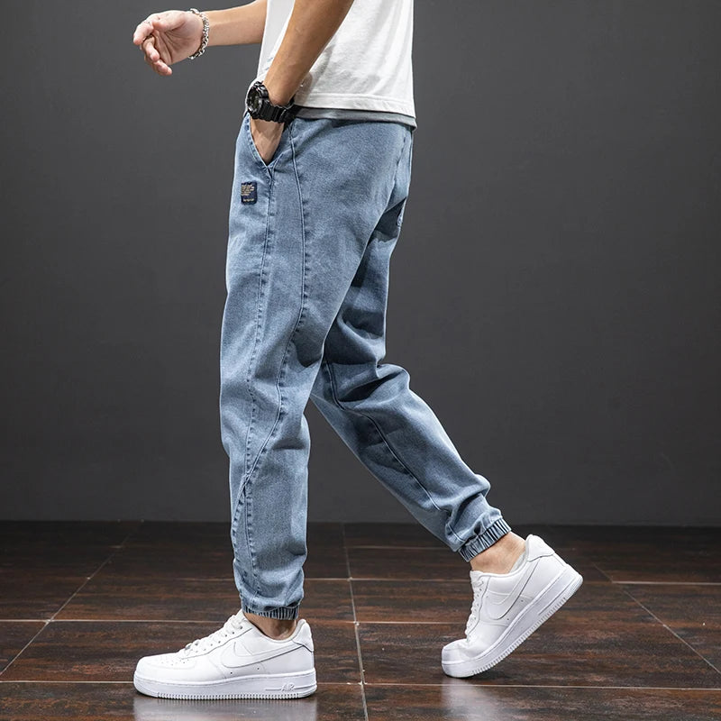 Frühling Sommer Schwarz Blau Cargo Jeans Männer Streetwear Denim Jogger Hosen Männer Baggy Harem Jean Hosen Plus Größe.