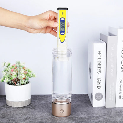 Portable 5000PPB Nano High Rich Hydrogen Water Generator Bottle ORP Alkaline Electrolysis Ionizer Anti-Aging Can Breathe Pure H2