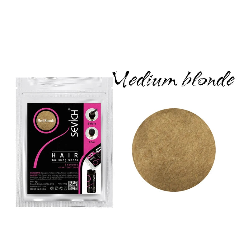 Hair Fibers Hair Building Keratin Powder Hair Color Volume Product Care Treatment Black/Dark Brown 300g Refill.