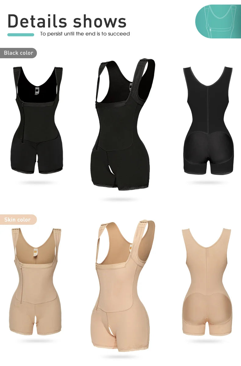 Women Full Body Shapewear Open-Bust Underwear Waist Trainer Corset Seamless Slimming Bodysuit Butt Lifter Plus Size 6XL