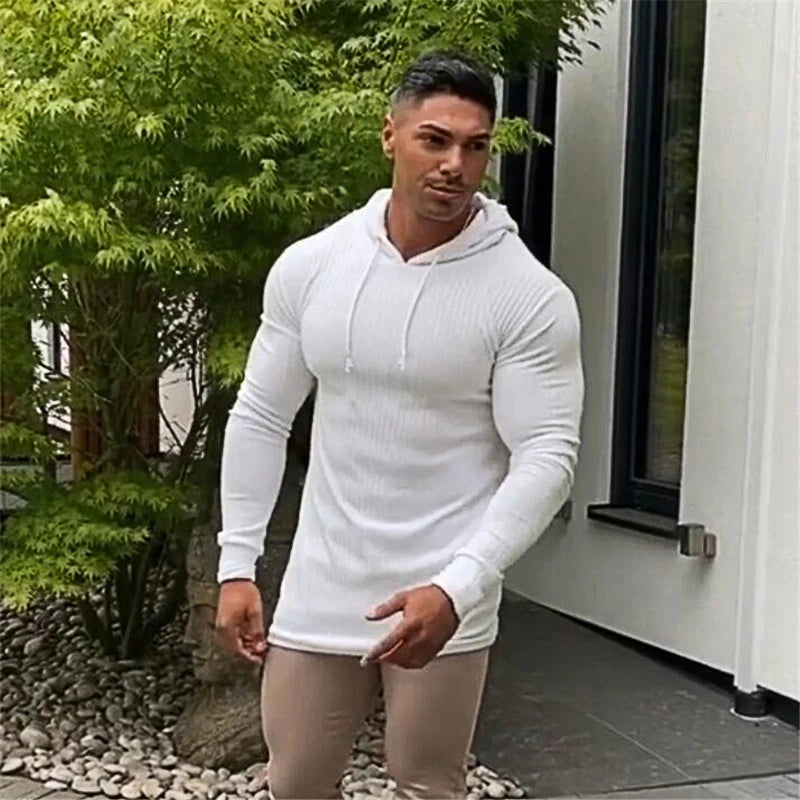 New Fashion Winter Hooded Sweater Men Warm Turtleneck Mens Sweaters Slim Fit Pullover Men Classic Sweter Men Knitwear Pull Homme.