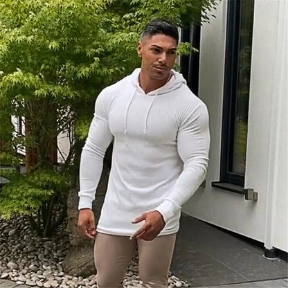 New Fashion Winter Hooded Sweater Men Warm Turtleneck Mens Sweaters Slim Fit Pullover Men Classic Sweter Men Knitwear Pull Homme.