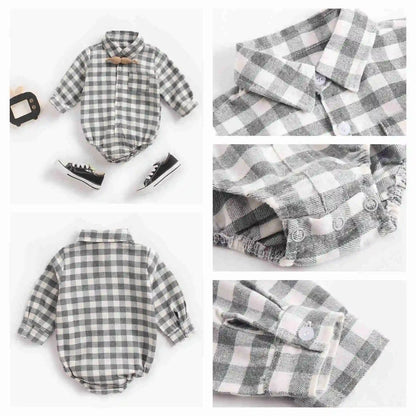 Sanlutoz Plaid Baumwolle Baby Jungen Bodys Langarm Baby Kleidung Mode Neugeborenen Body für Jungen.