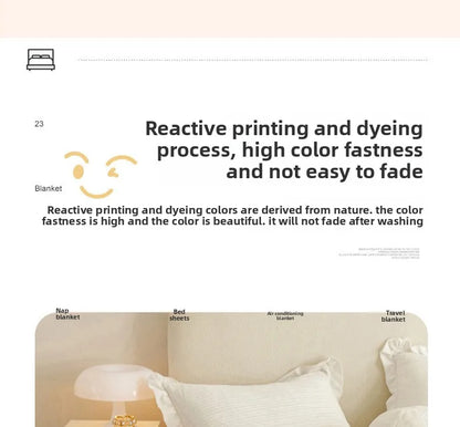 Lamb Fleece Double-Sided Velvet Blanket Double-Layer Thickened Woven Polyester Wearable Blanket