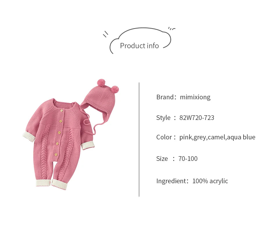 Baby Body Long Sleeve Strick Infant Kinder Unisex Overalls Kleidung Herbst Kleinkind Junge Overalls Ein Stück Kleinkind Mädchen Overall.