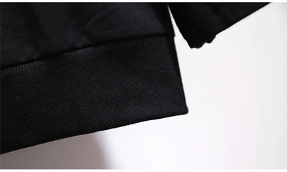 150Kg Plus Größe frauen Frühling Herbst Mit Kapuze Gedruckt Sweatshirt Büste 155cm 6XL 7XL 8XL 9XL 10XL Lange-ärmeln Top Schwarz Weiß