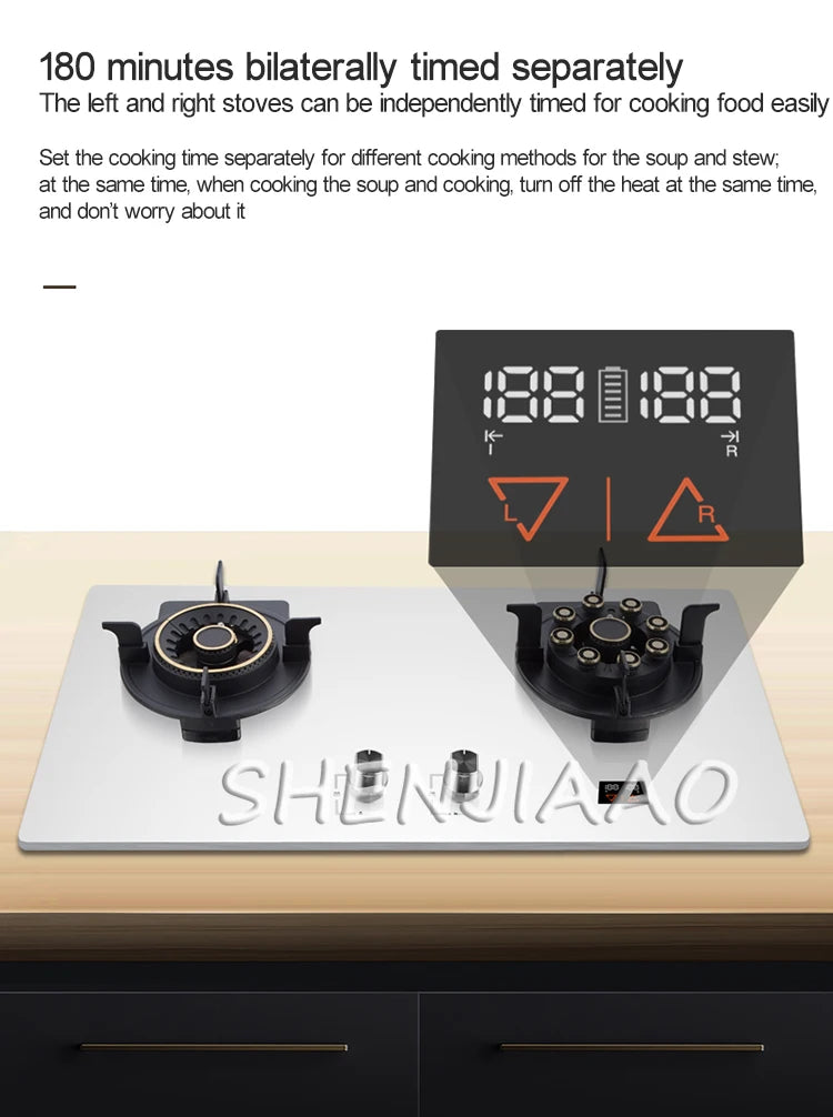 Household Double Stove Liquefied Gas Stove Embedded Kitchen Household Gas Stove Environmental Protection And Energy Saving.