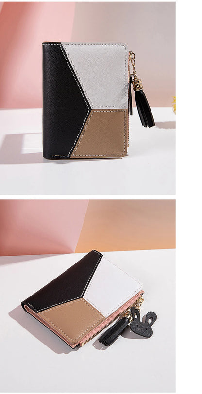 Women's Wallet PU Leather Women's Wallet Made of Leather Women Purses Card Holder Foldable Portable Lady Coin Purses.