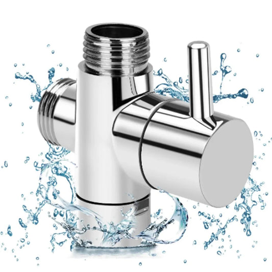 Shower Diverter Shower Faucet 3-Way Diverter Valve Shower Splitter Nozzle Switch Rustproof Polished 1-Point 2-Cnnector Converter