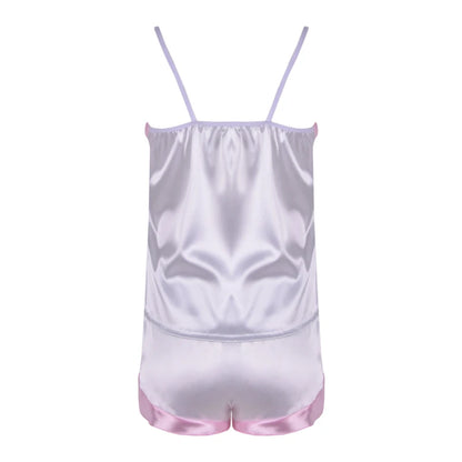 Satin-Pyjama, sexy Pyjama, Nachthemd, Nachtwäsche, Heimkleidung, Tops und kurze Damen-Seidenpyjamas, einfarbig, Damen-Pyjama-Set, 2023, Neu