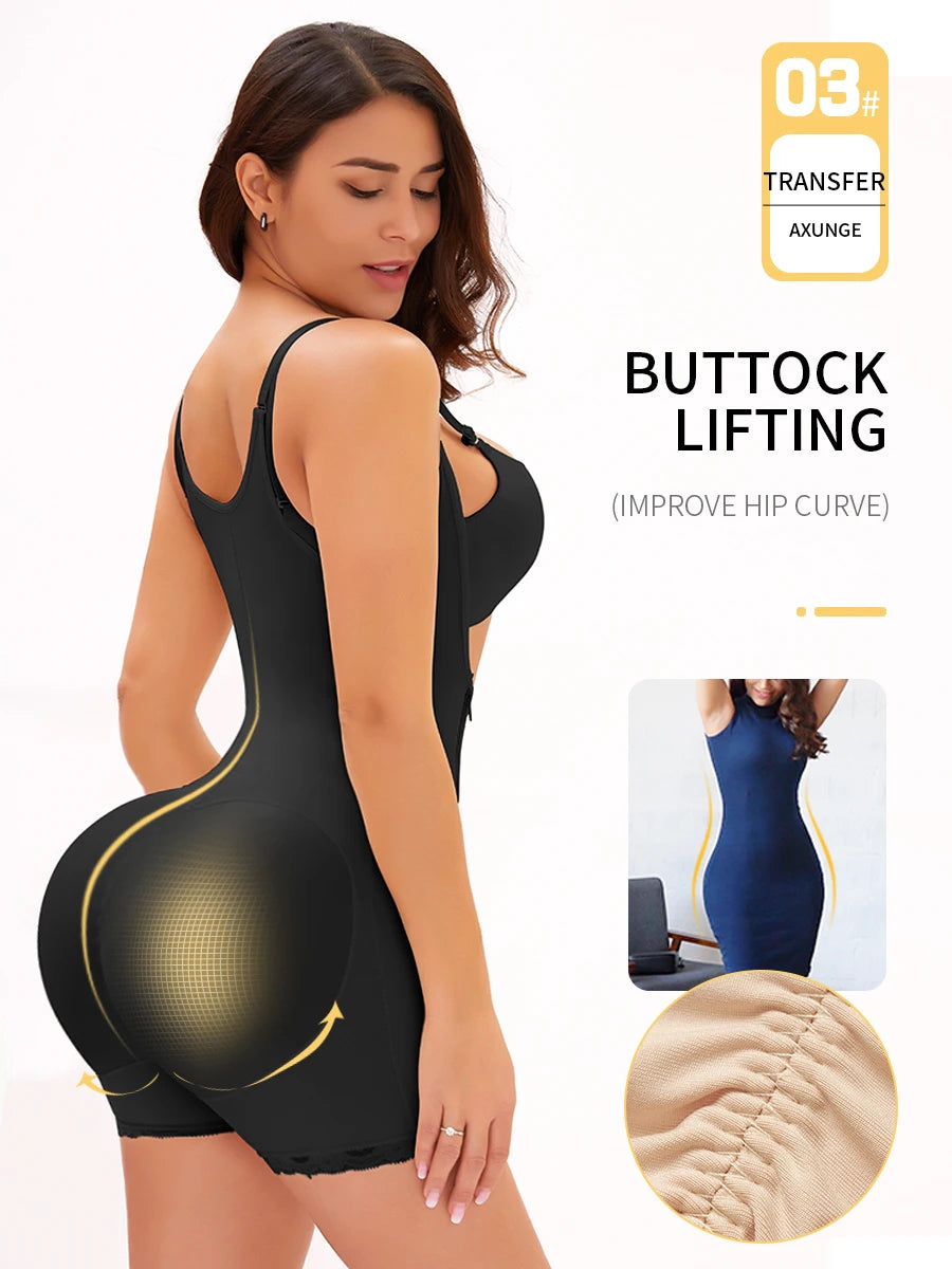 Women Full Body Shapewear Open-Bust Underwear Waist Trainer Corset Seamless Slimming Bodysuit Butt Lifter Plus Size 6XL