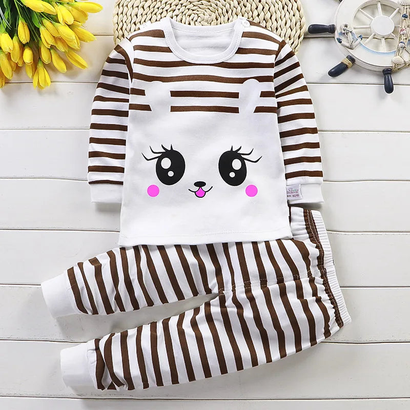 Kids Clothes Children Sets Children's Clothing Boys Girls CottonAutumn winter Clothing Pants Sleepwear Underwear Christmas Gift.