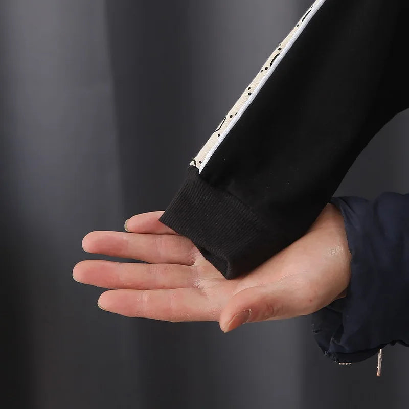 2022 Spring New Suit Boys Girls Baby Print Handsome Single-Breasted Children's Long-Sleeved Baseball Sshirt 2-Piece Set.