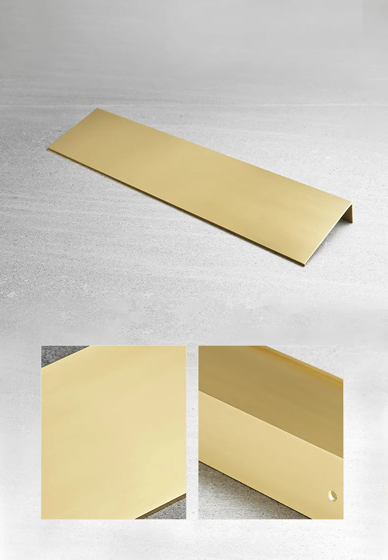 Gebürstet Gold Metall Bad Regal Wand Lagerung Rack Waschtisch Bohren Große Wand Regal für Lagerung 30/40/50/60cm Länge Halter