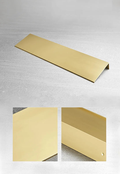 Gebürstet Gold Metall Bad Regal Wand Lagerung Rack Waschtisch Bohren Große Wand Regal für Lagerung 30/40/50/60cm Länge Halter