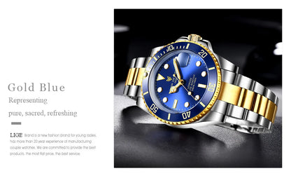 LIGE Women Watches Mechanical Watch Luxury Bracelet Wrist Wristwatch Elegant Ladies Automatic Date Clock Watch Relogio Feminino.