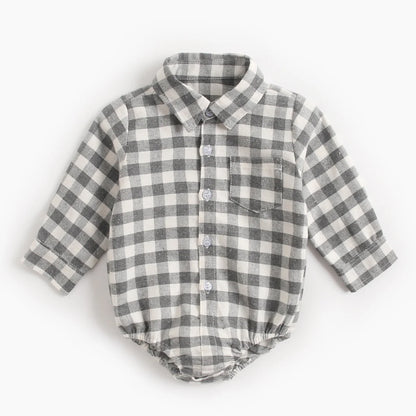 Sanlutoz Plaid Baumwolle Baby Jungen Bodys Langarm Baby Kleidung Mode Neugeborenen Body für Jungen.