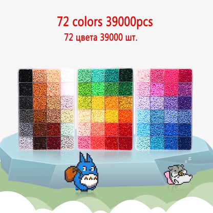 72 colors 24 colors 2.6mm Perler Fuse beads Iron beads Kit Hama beads 3D Puzzle DIY Toy Kids Creative Handmade Craft Toy Gift