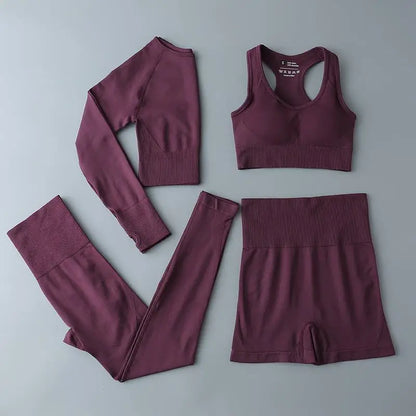 2/3/4pcs Seamless Gym Set Sport outfit Suits for Fitness Clothing Yoga Set For Women Sportswear Yoga Clothes Woman Active Wear