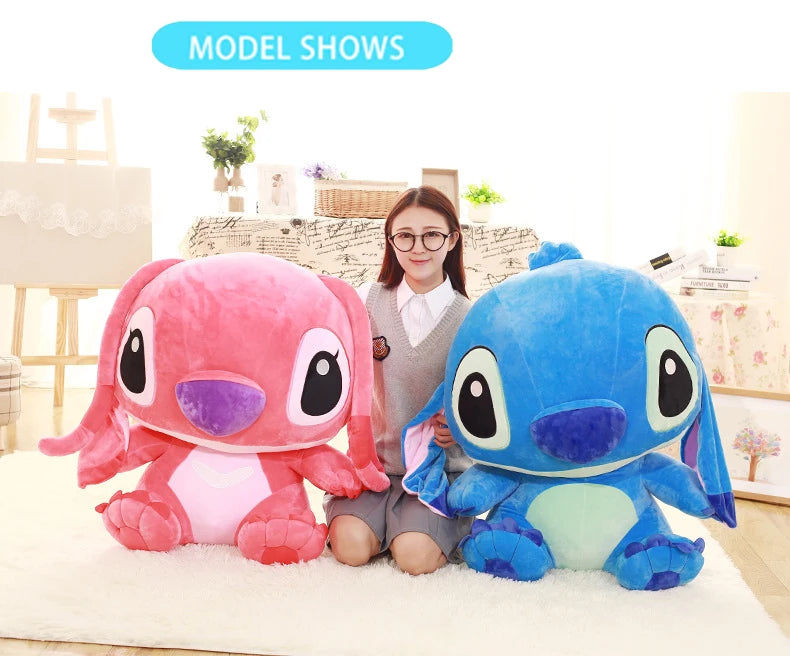 35-65cm Disney Aoger Lilo & Stitch Stuffed Plush Doll Edition Stitch Rose Doll Creative Kawaii Pillow Toy Birthday Gift For Girl.