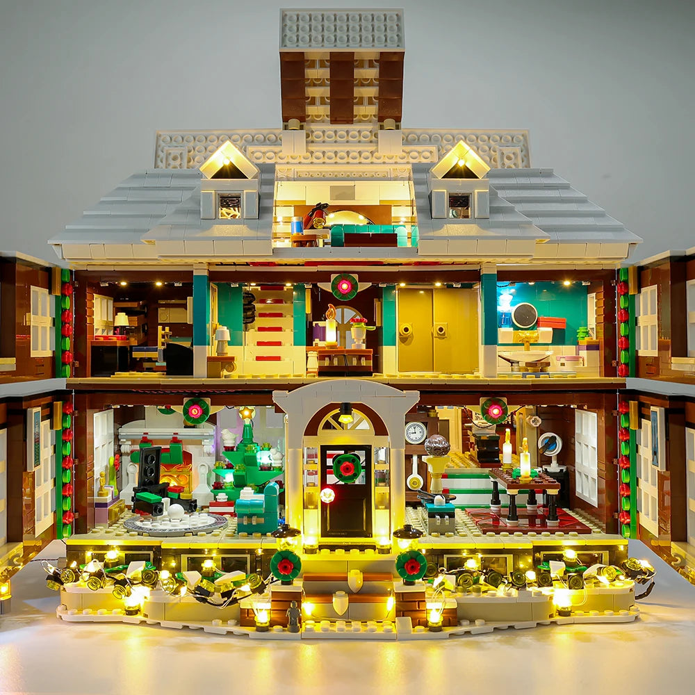 LED Light Kit For Christmas Gift 21330 Home Alone House Street View Building Blocks Bricks  Toy Lamp Set No Model RC Version.
