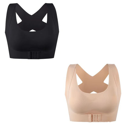 1pcs/2pcs/3pcs Women Bras For Women Push Up Bra Posture Corrector Bralette Front Closure Female Underwear Cross Back Tops.