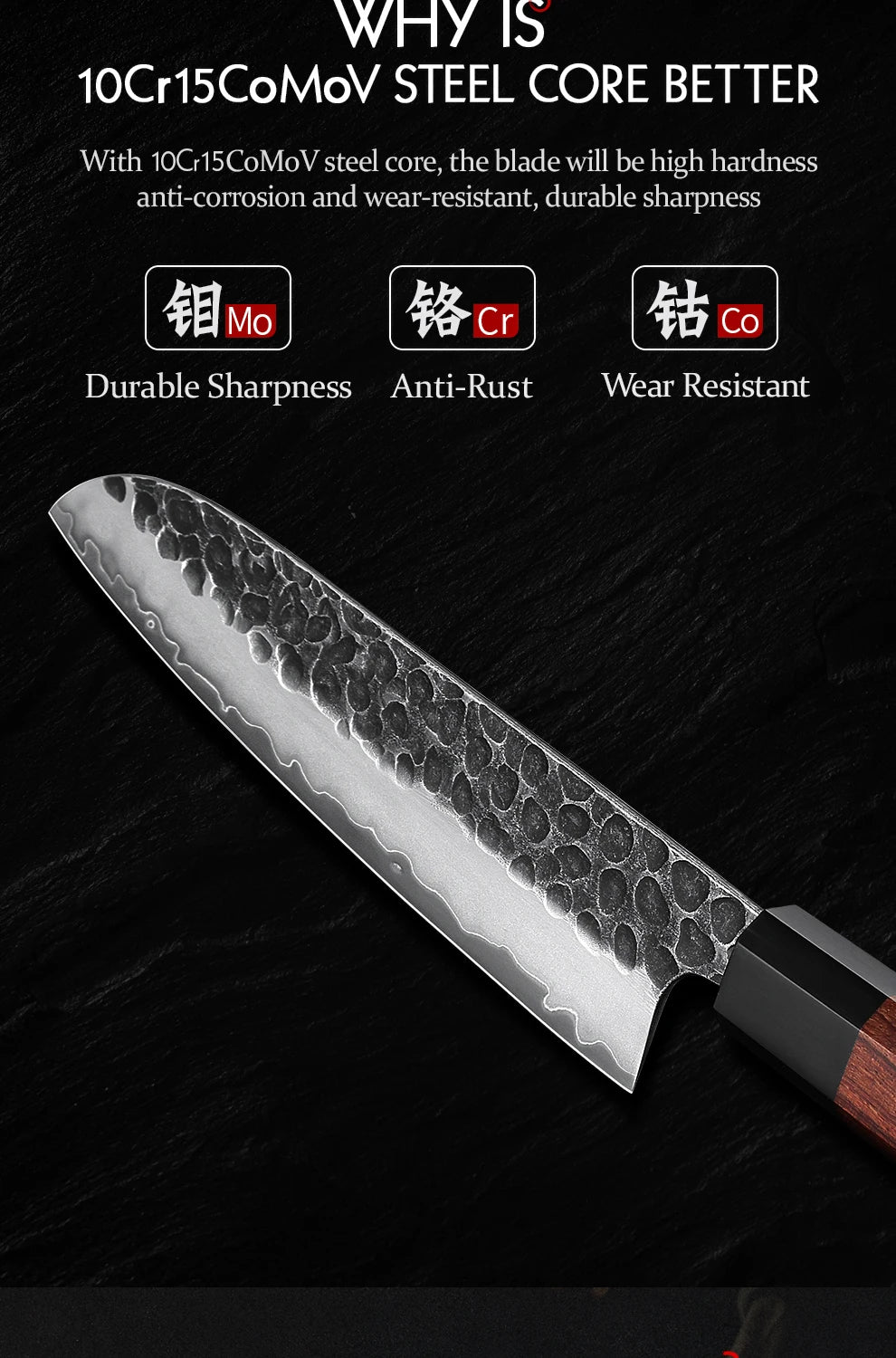 HEZHEN 1PC-5PC Kitchen Knife Set Chef Utility Stainless Steel 3 Layers Composite Steel Santoku Nakiri Kitchen Accessories