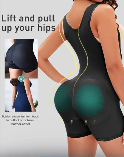 Women Full Body Shapewear Open-Bust Underwear Waist Trainer Corset Seamless Slimming Bodysuit Butt Lifter Plus Size 6XL