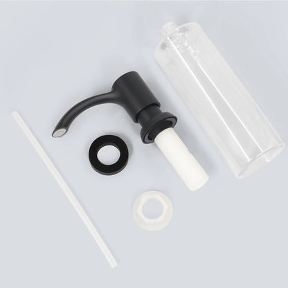 Samodra Nickel Soap dispenser Black Kitchen sink Counter Liquid Soap Dispenser Bottle kitchen accessories 360ml  Built in Pumps