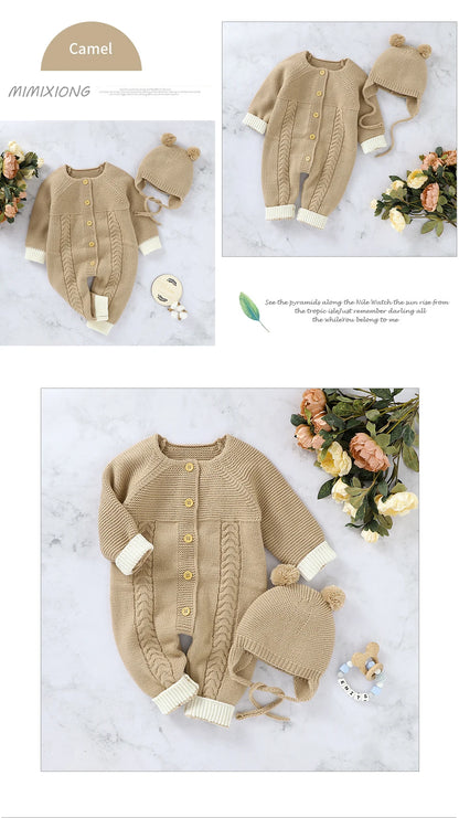 Baby Body Long Sleeve Strick Infant Kinder Unisex Overalls Kleidung Herbst Kleinkind Junge Overalls Ein Stück Kleinkind Mädchen Overall.