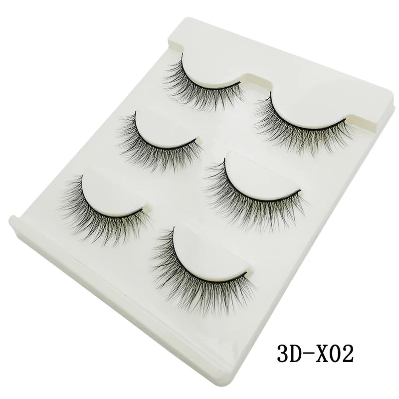 3 Pairs natural false eyelashes thick makeup real 3d mink lashes soft eyelash extension fake eye lashes long mink eyelashes 3d.