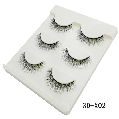 3 Pairs natural false eyelashes thick makeup real 3d mink lashes soft eyelash extension fake eye lashes long mink eyelashes 3d.