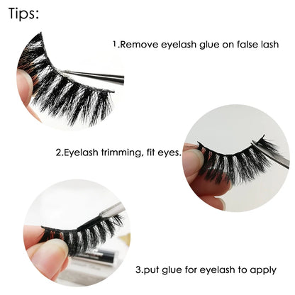 SHIDISHANGPIN 5 Pairs Eyelashes Natural Mink Eyelashes Fluffy 3d Mink Lashes Thick False Lashes Makeup Fake Eyelashes cilios.