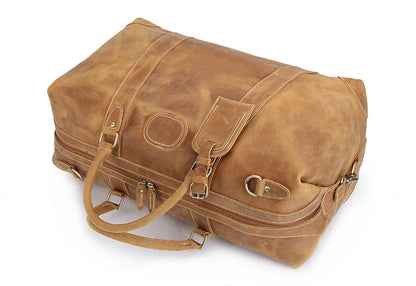 Vintage verrückte Pferd Echt leder Herren Reisetasche große Gepäck tasche männliche Reisetasche über Nacht Einkaufstasche Wochenend tasche große m110.