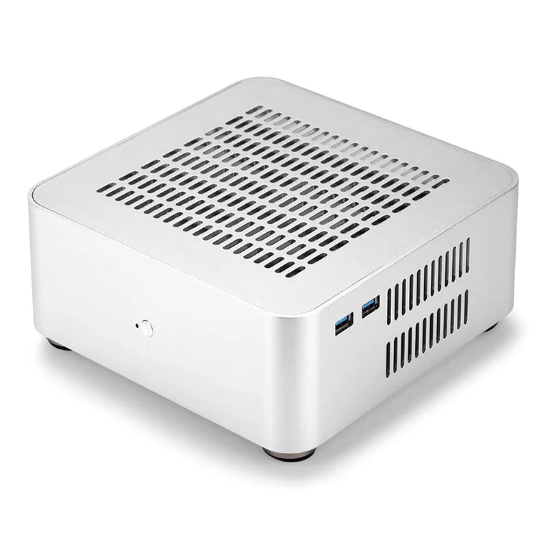 RGEEK L80S All Aluminum Chassis Small Desktop Computer Case PSU HTPC Mini-ITX PC Houses With Power Supply.