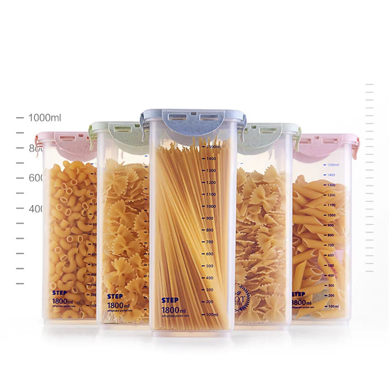 WBBOOMING Healthy Plastic Box Food Storage Box Storage Tank Airtight Plastic Containers Sealed Cans For Coarse Cereals Grains.