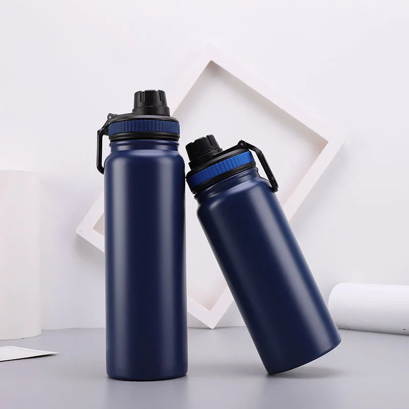 UPORS Stainless Steel Sport Water Bottle 600ml/800ml Large Capacity Double Wall Vacuum Insulated Tumbler Portable Thermos Bottle.
