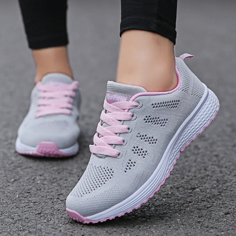 Women Casual Shoes Fashion Breathable Walking Mesh Flat Shoes Woman White Sneakers Women 2024 Tenis Feminino Female Shoes.