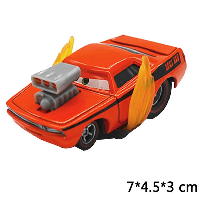 Disney Pixar Cars 2 3 Lightning McQueen Race Div Fritter Miss Tractor Frank 1:55 Diecast Metal Alloy Model Car For Kid Xmas Gift