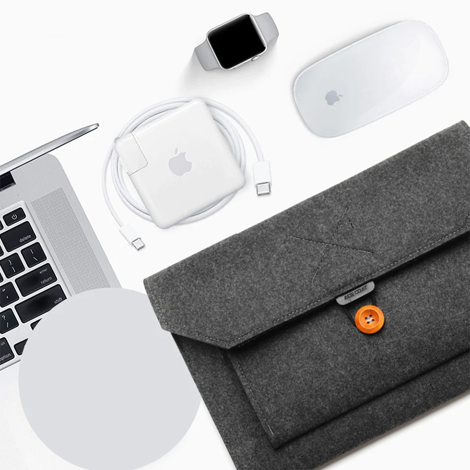 11.6/13/14/15"Laptop Sleeve Felt Ultralight Notebook Tablet Pad Case Multi-pocket Pouch Bag Briefcases for Apple Macbook/ Asus.