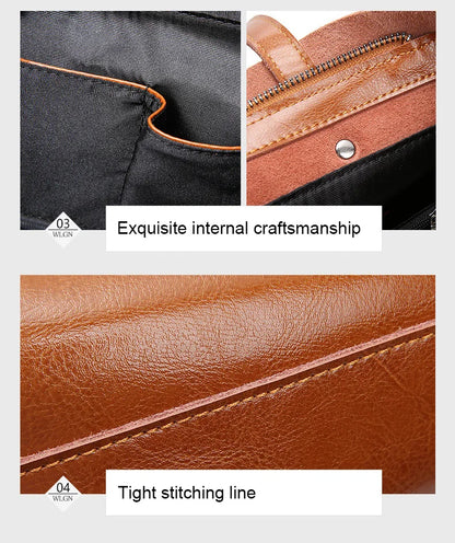 Cow Leather Bag Ladies Genuine Leather Handbags Big Women Bag Large Vintage Female 2023 Office Hand Shoulder Bags For Women Tote