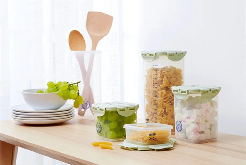 WBBOOMING Healthy Plastic Box Food Storage Box Storage Tank Airtight Plastic Containers Sealed Cans For Coarse Cereals Grains.