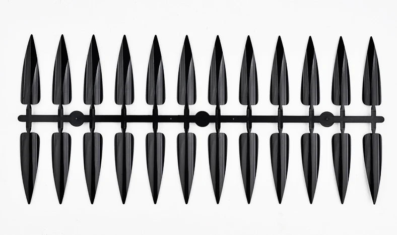 240Pcs Nail Art Set Clear Natural Full Cover Oval Sharp End Stiletto Long False Nails Tips for Artificial Manicure in Salon.