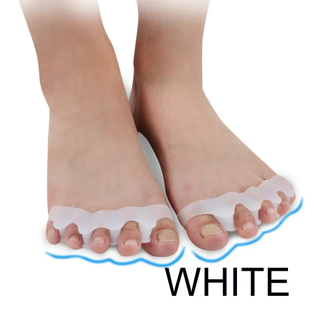 2pcs=1pair Silicone Toe Corrector Gel Protector Finger Separator Orthopedic Products Hallux Valgus Pedicure Foot Care Hammer.