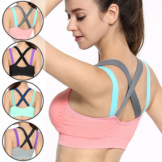 Active Push Up Bras Backless Fitness Bras with pad Crop Tops Women Sexy sleep Bralet Brassiere Women Tank Top bra.